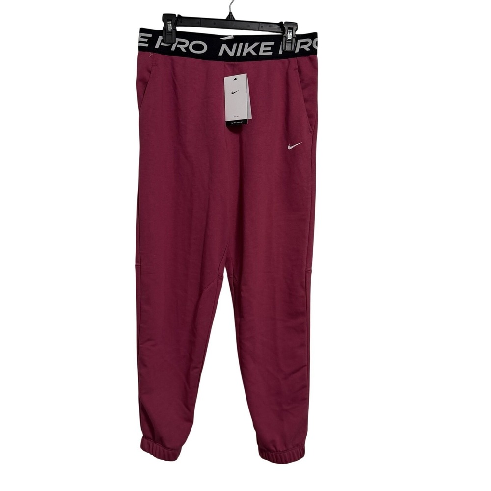 Nike Pro‎ Kids XL High Rise Full Length Fleece Jogger Pants Pink HV0289 NWT